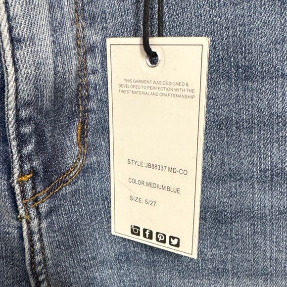 Judy Blue Mid Blue Boyfriend Jeans - Picture 4 of 10